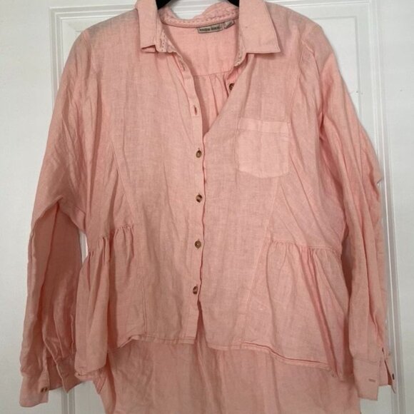 Anthropologie Holding Horses McKenzie Linen Top in Blush Pink - NWOT - Picture 2 of 7